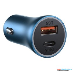 Baseus Golden Contactor Pro Fast USB Type C / USB 40 W Quick Car Charger (Blue)